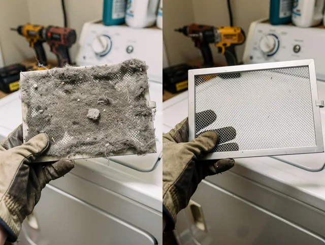 Professional lint trap cleaning by Sunrise Dryer Vent Cleaning in Sunrise