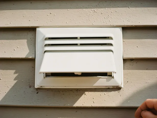 Sunrise Dryer Vent Cleaning technician performing professional exhaust vent cleaning at a residential property in Sunrise