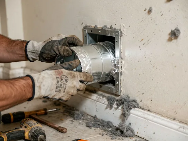 Professional dryer vent repair and installation by Sunrise Dryer Vent Cleaning in Sunrise